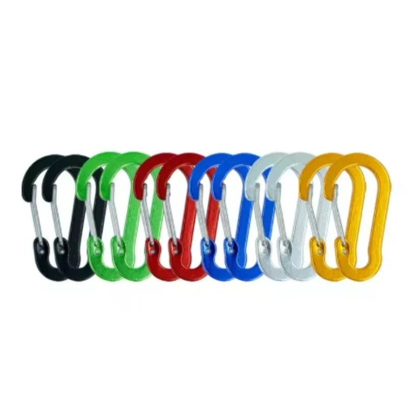 12PCS Carabiner Clip Set Tourist Small Hooks Outdoor Fishing Camping Cycling Hiking Multi Tool Keychain Buckle Karabiners