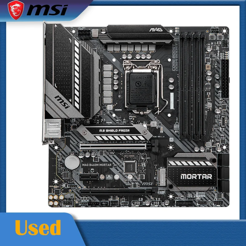 MSI B460M MORTAR Intel B460 اللوحة الأم مايكرو ATX لـ LGA 1200 CPU I5 10400F 10600K I7 10700K i310100 DDR4 M.2