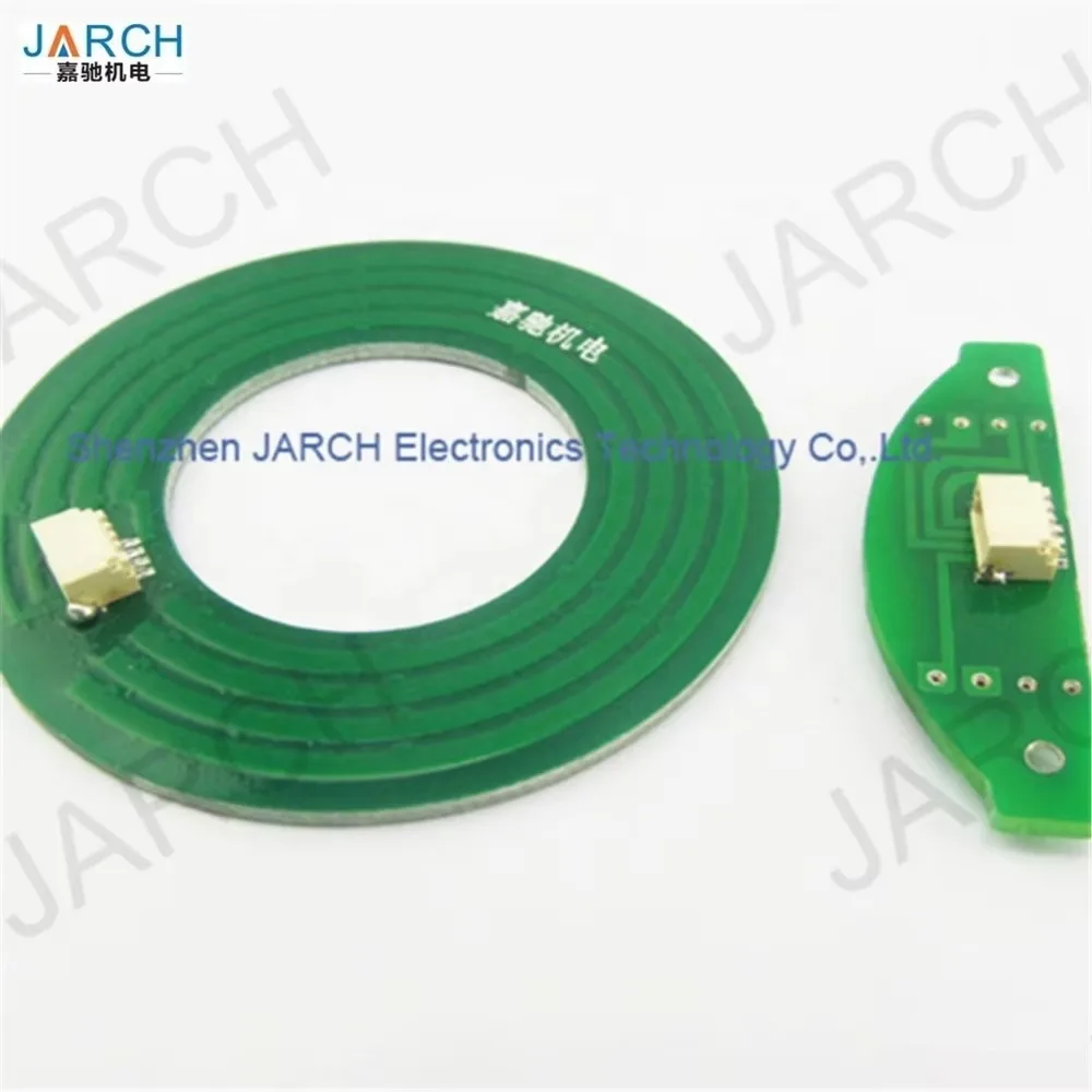 Through Hole Size 3mm-70mm Flat PCB Pancake Slip Ring Flange Connector