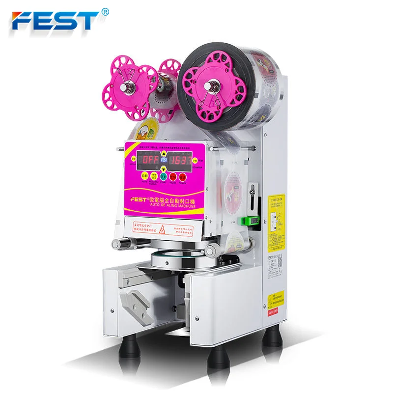

FEST Caliber Can Be Customized Bubble Tea Cup Sealer Small Film 90mm Cup Sealing Machine