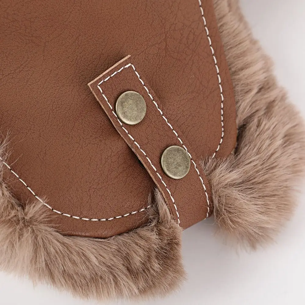 New Faux Fur Lining Trapper Hat Fastening Chin Strap Waterproof Earflap Hat Warm Bomber Hat Cycling