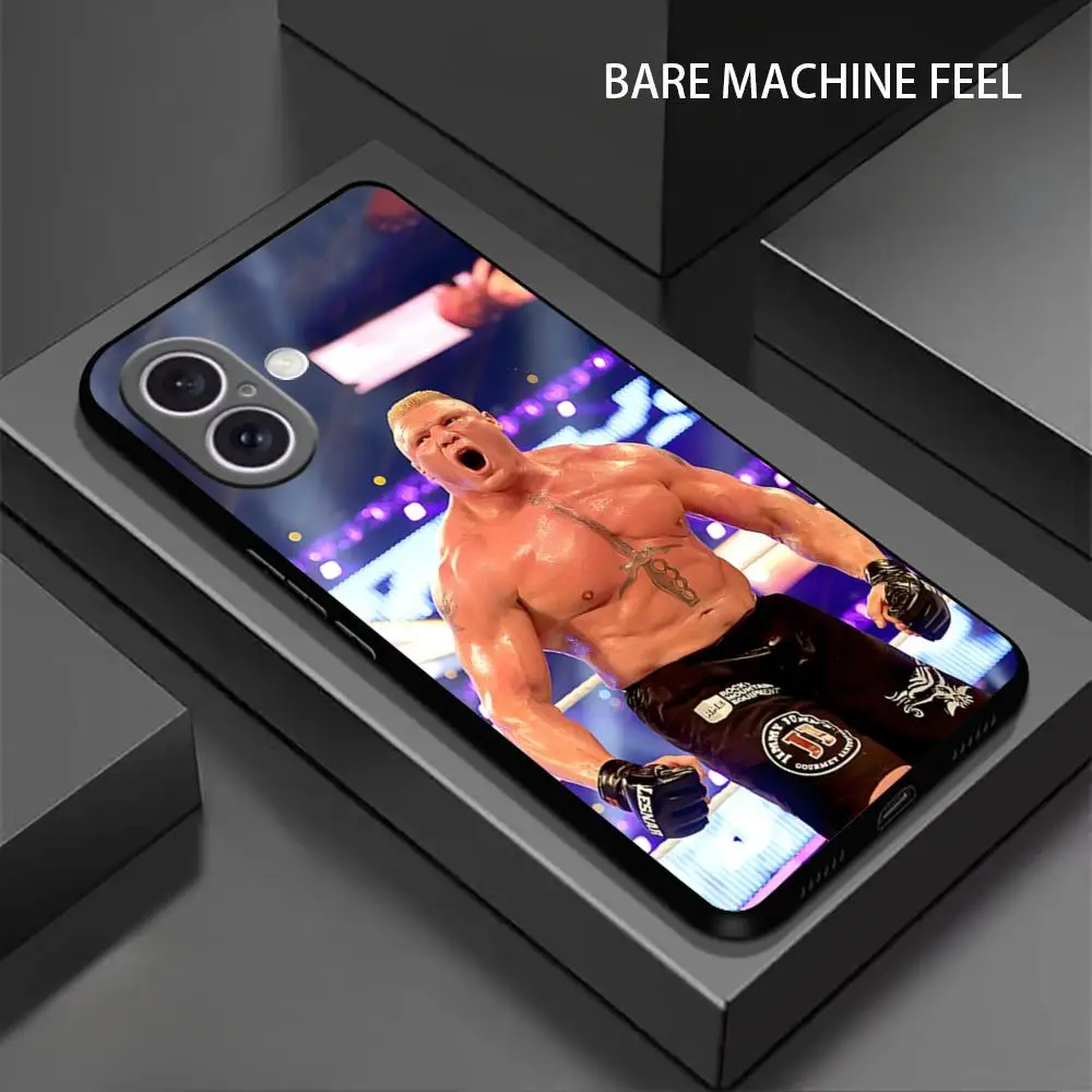 Wwe B-Bro-ck L-esn-ar Cool Phone Case For iPhone 16 15 14 13 12 11 X XR XS 8 Plus Mini Pro Max Soft black Shockproof Cover