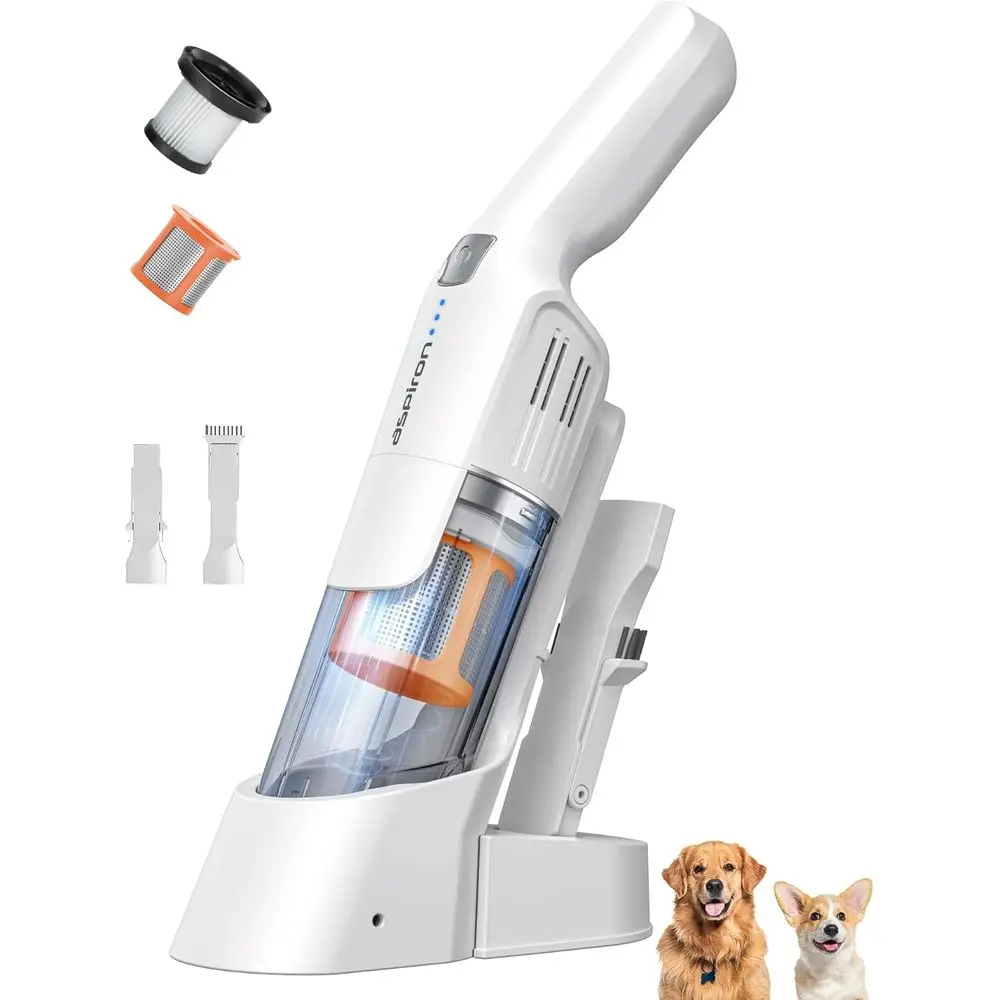

Cordless Handheld Vacuum, 24KPA Powerful Car Vacuum, 2-Speed, 2 Charging Methods, Wireless Charger, Ergonomic Handle, Portable R