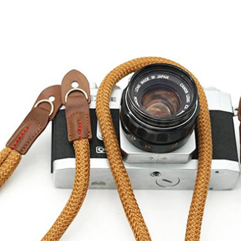 

Premium Camera Rope Long Strap for Compact Mini Dslr and Micro-Single Cameras Strong Halter Style Coffee