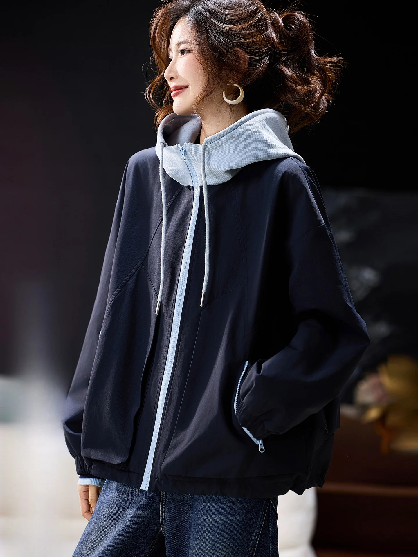 

Street Sle Свободный крой Цветная блузка Хлопковая куртка Женская зимняя новая модная верхняя одежда Большой размер Европейские товары Повседневная женская...