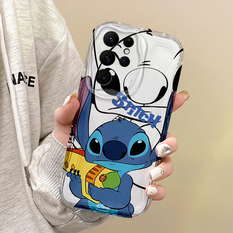 Cute Disney Stitch Cartoon Phone Case for Samsung Galaxy A50 A35 A34 A33 A32 A24 A23 A22 A13 A12 M55 M54 M35 M14 Dustproof Cover