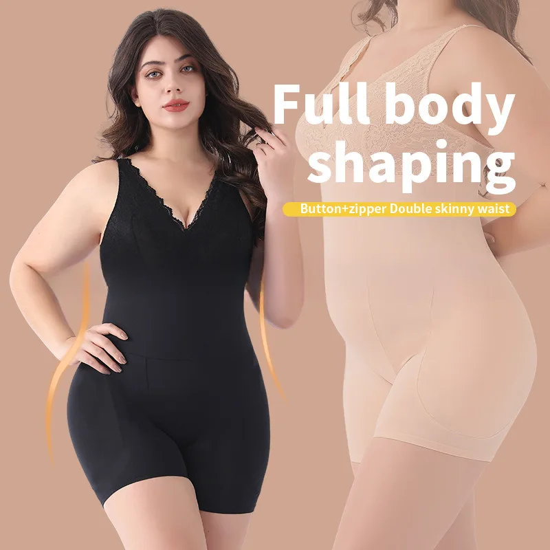 

Women Shapewear Sexy Bodysuit Lingerie Body Slimming Shaper Plus Size Open Crotch Butt Lifter Belly Sheath Shapers Sponge Insert