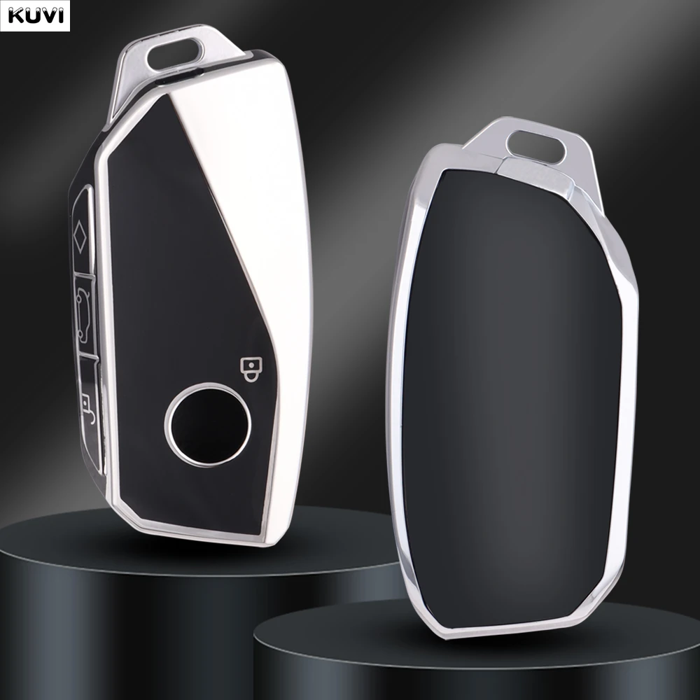 

Модный чехол для автомобильного ключа из ТПУ для BMW I7 X7 G07 LCI IX I20 X1 X3 X5 U11 5 7 серии G70 G09 XM U06 G81 M3 Защищенный держатель-брелок