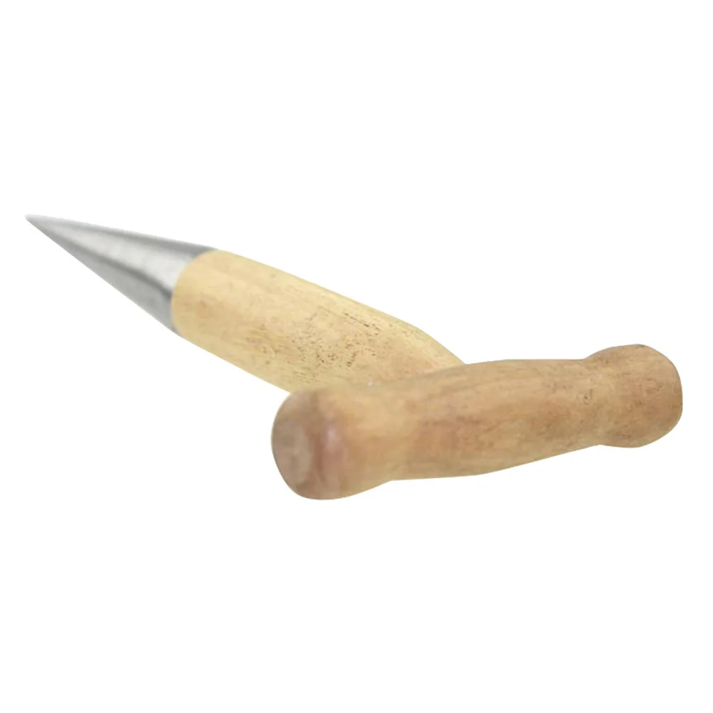 

Stainless Steel Garden Dibbler Wooden Handle Planting Bulb Hole Punch Tool Hand Held Bulb Planter Dibbler Garden Tool