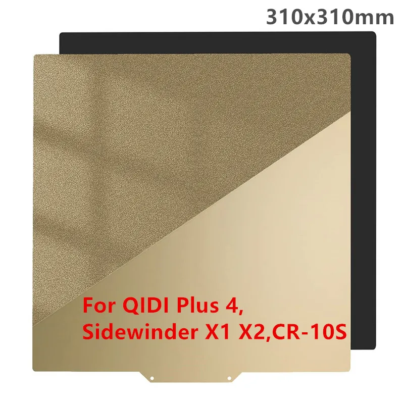 

ENERGETIC PEI Sheet 310x310mm for Artillery SidewinderX1 X2 Build Plate Double Side Textured/Smooth PEI Print Bed for QIDI Plus4