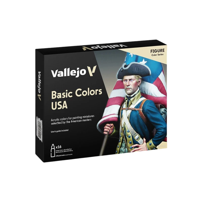 Paint Vallejo AV Water-Based US Military Basic Color Set Environmentally Friendly Basic Colours 70140