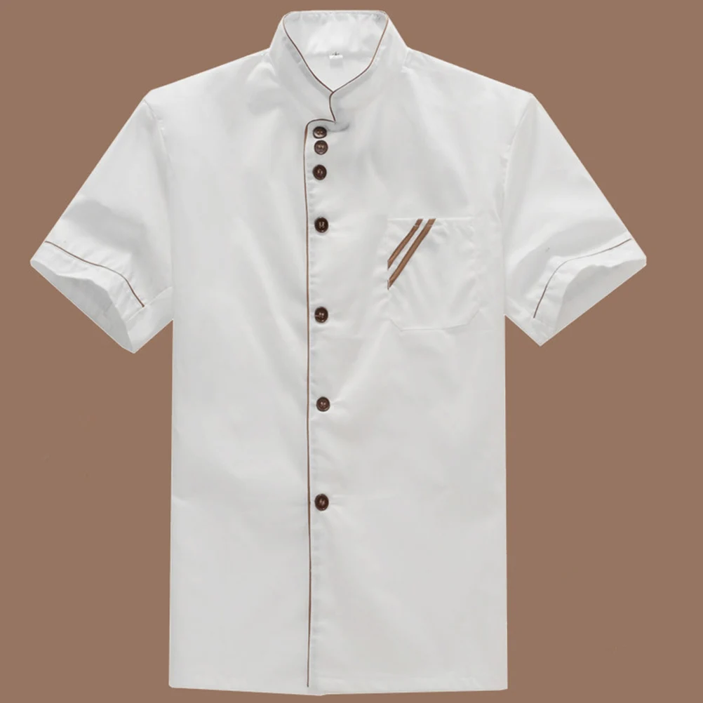 

Short Sleeve Jacket Coat Catering Jackets Casual Loose Clothing Workwear