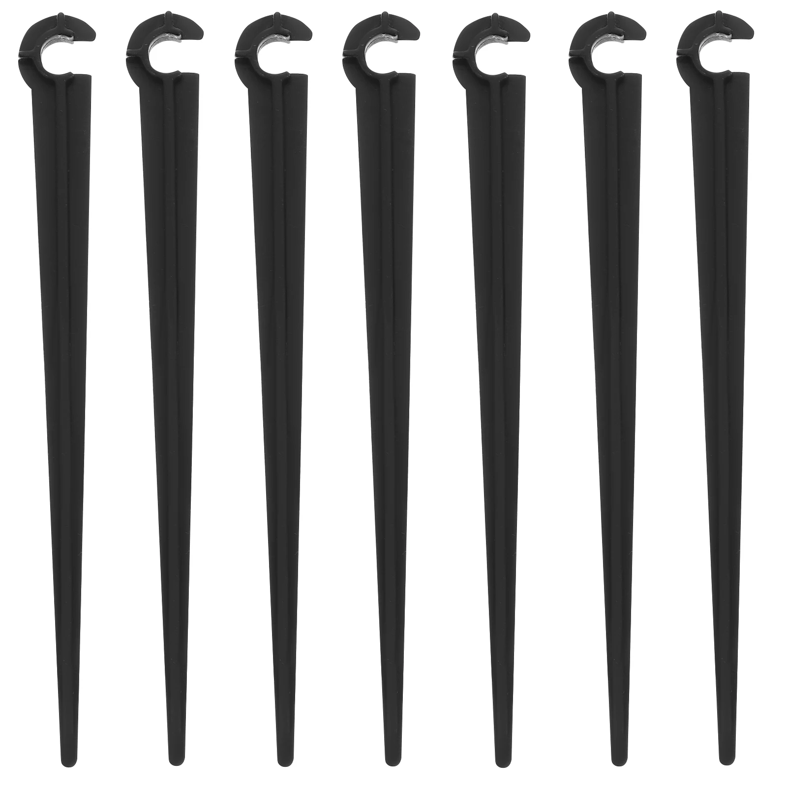 

50 Pcs Irrigation Fixed Rods 4 7mm Ground Insert Stakes Black Abs Drip Watering Supports Gardening Tools Systems Parts
