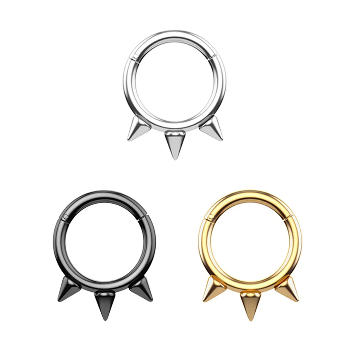 Surgical Steel Snake Moon Nose Rings Body Clips Hoop 16G Tragus Septum Cartilage Piercing Jewelry For Women Men Girl Gift image 3
