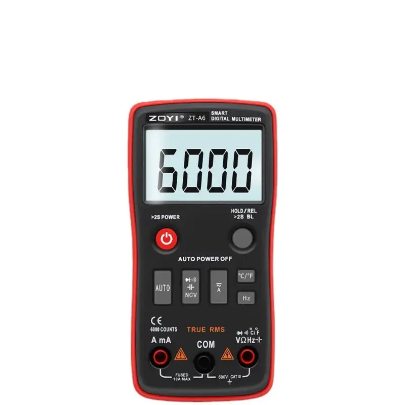 ZOYI ZT-A6 Digital Multimeter Professional Voltmeter AC DC Voltage Current Resistance Tester Multimeter Temperature NCV Meter