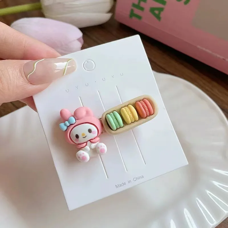 Süße Sanrio Keks Haarnadel Kuromi Melodie Bonbon Farbe süße kleine frische gebrochene Haarnadel