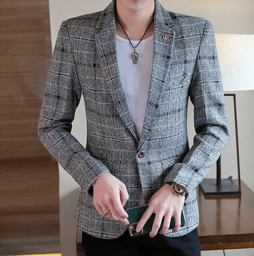 Men's Slim Fit Business Casual Shirt 2025 Korean Fashion Handsome All Seasons Polyester Boutique Style