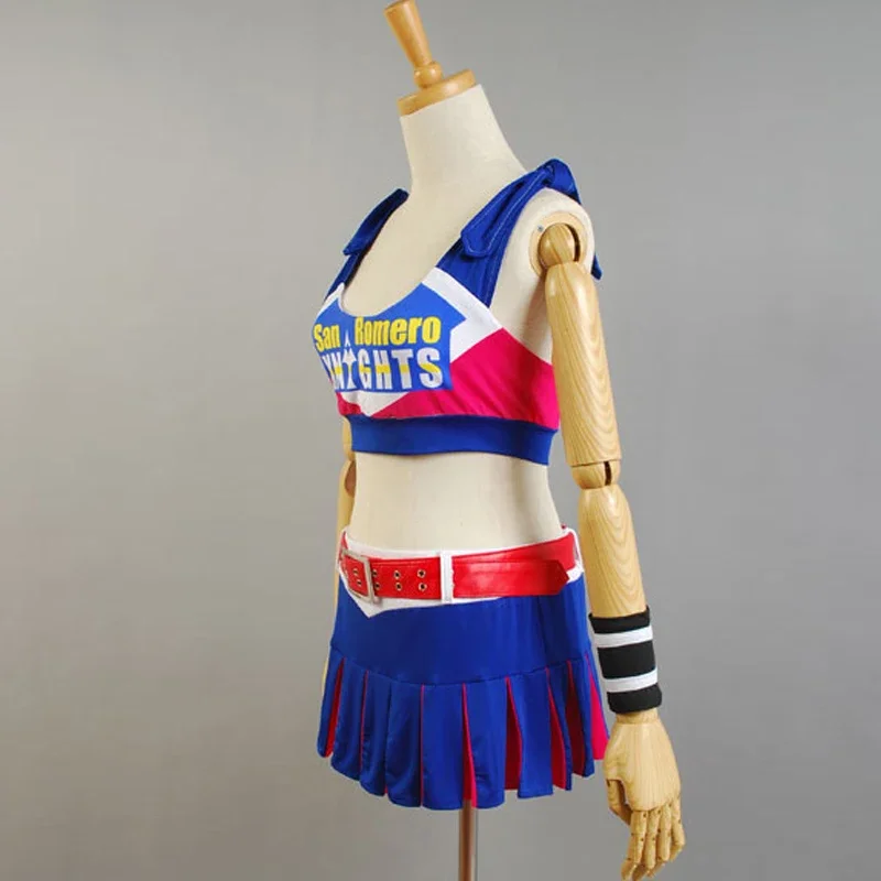 Lollipop Chainsaw Costume Juliet Starling Cosplay Costume Halloween Carnival Whole Suit Cos Accessories Adult Women