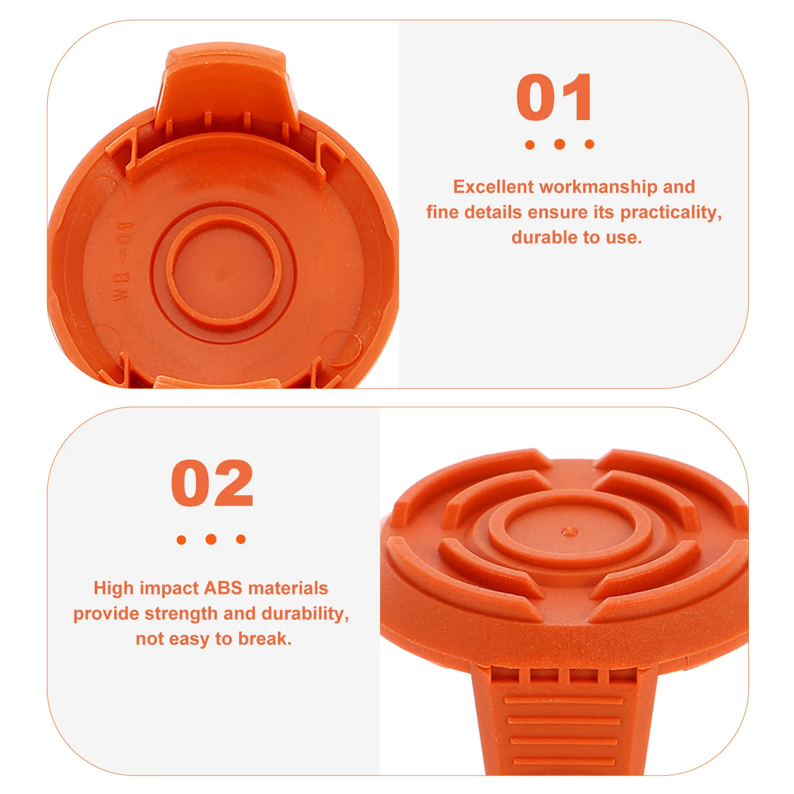 

4Pcs Trimmer Spool Cover Durable ABS Material Easy Install Wg154 Wg163 Wg180 Wg175 Wg155 Accessories Spool Cover