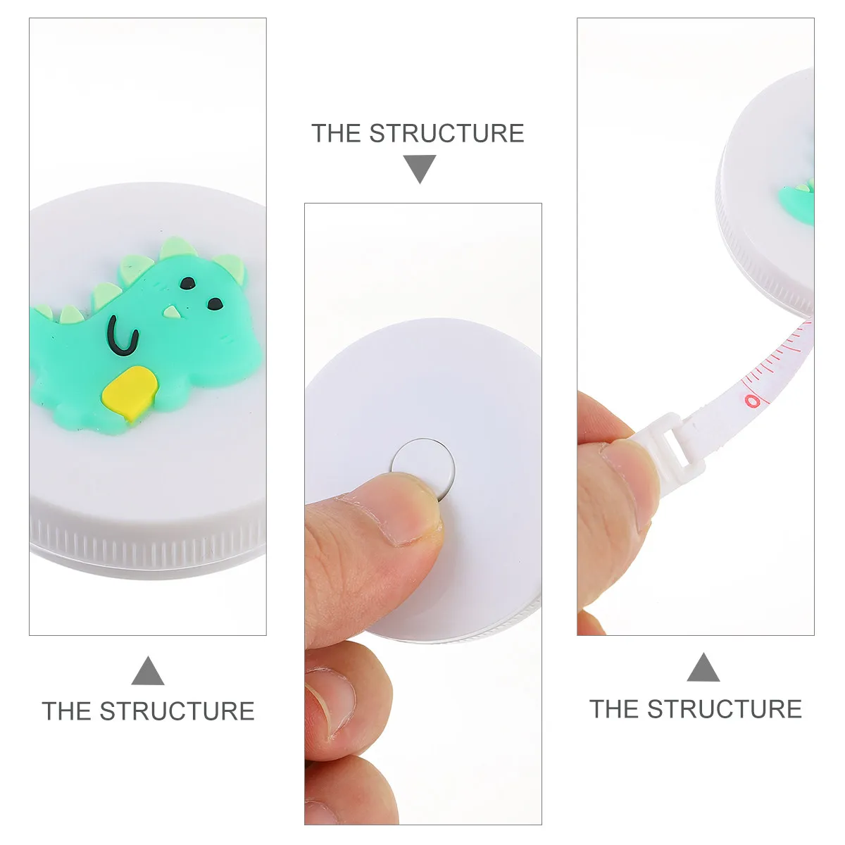 

4Pcs Mini Measure Tape Cartoon Retractable Tape Measuring Tool 0-150Cm Portable Ruler for Clothes Shoe Store Diet Measurement