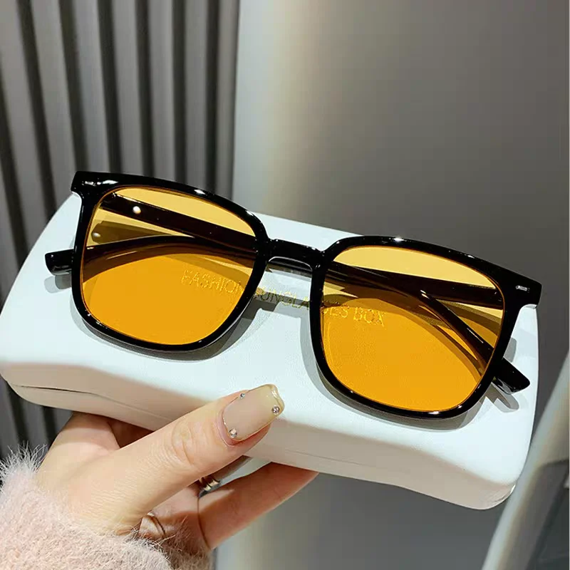 

New Shades Woman Square Fashion Sun Glasses For Female Big Frame Vintage Glasses Gradient Sexy Sunglasses UV400 Eyewear