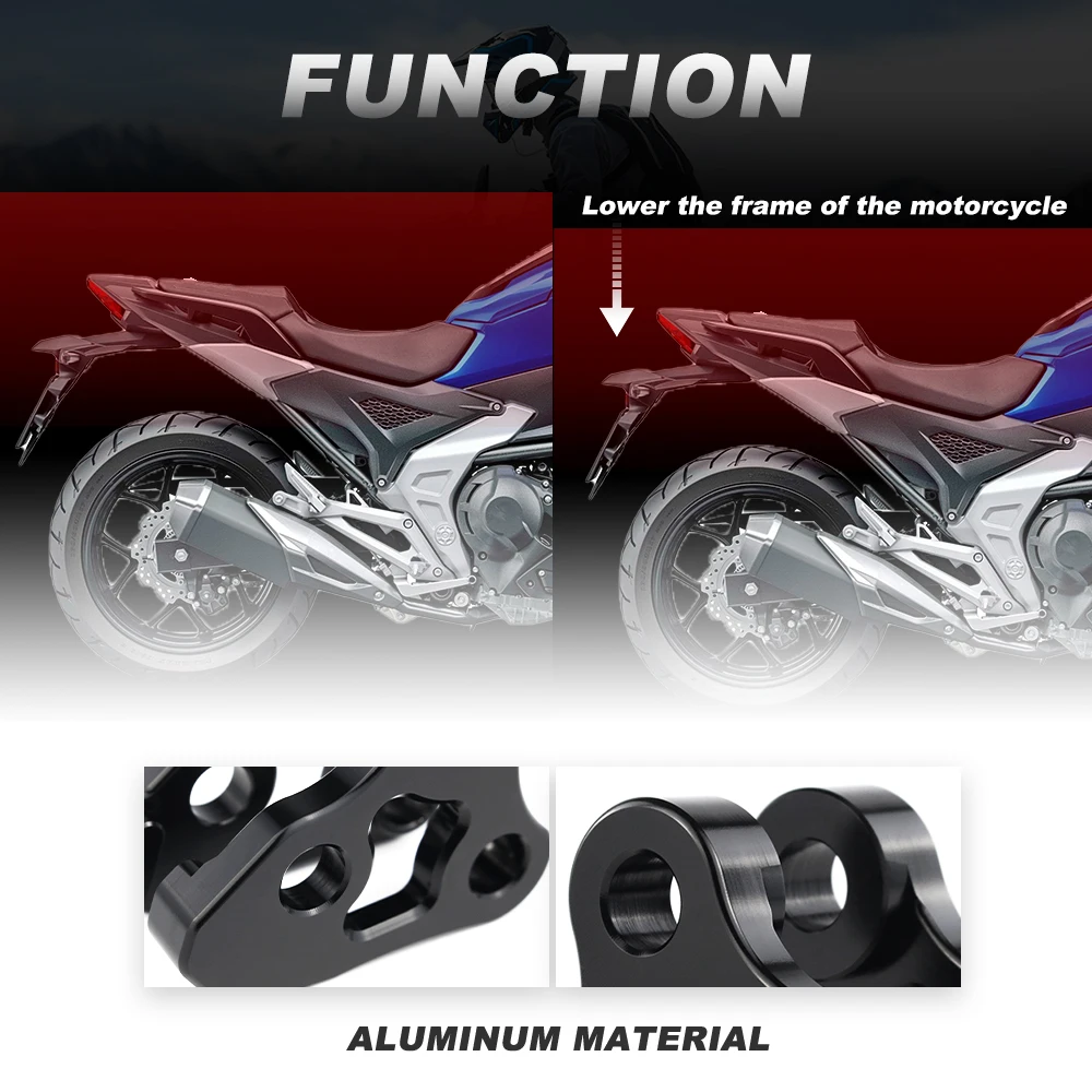 รถจักรยานยนต์FitสําหรับHonda GROM MSX125 2014-2022 2023 2024 Suspension Linkด้านหลังปรับด้านหลัง 2.5 "Lowering Links Drop Kit