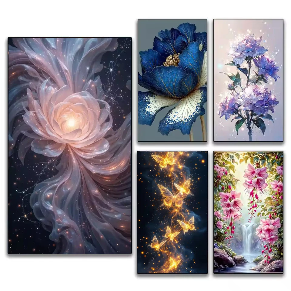 5D Full Square Round Diamond Mosaic Painting Cross Stitch Kit Crystal Art Flowers Embroidery DIY Rhinestones 2026 Home Decor
