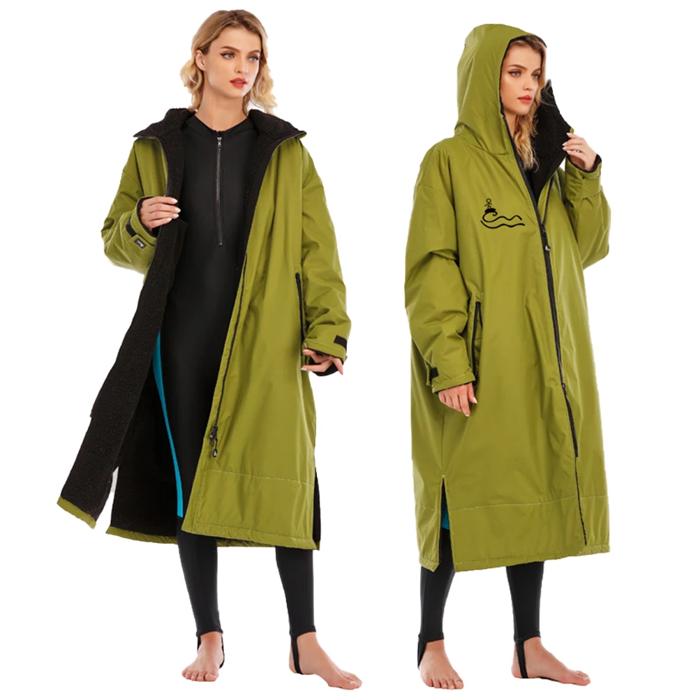 Waterproof Surf Changing Coat Jacket Hooded Cloak Beach Surfing Pool Lining Raincoat Clothing