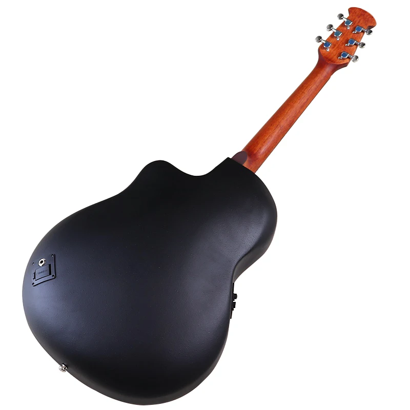 Round Back Ova Model Electric Acoustic Guitar 41 Inch Acoustic Guitar Cutaway Design 6 Strings Electric Folk Guitar