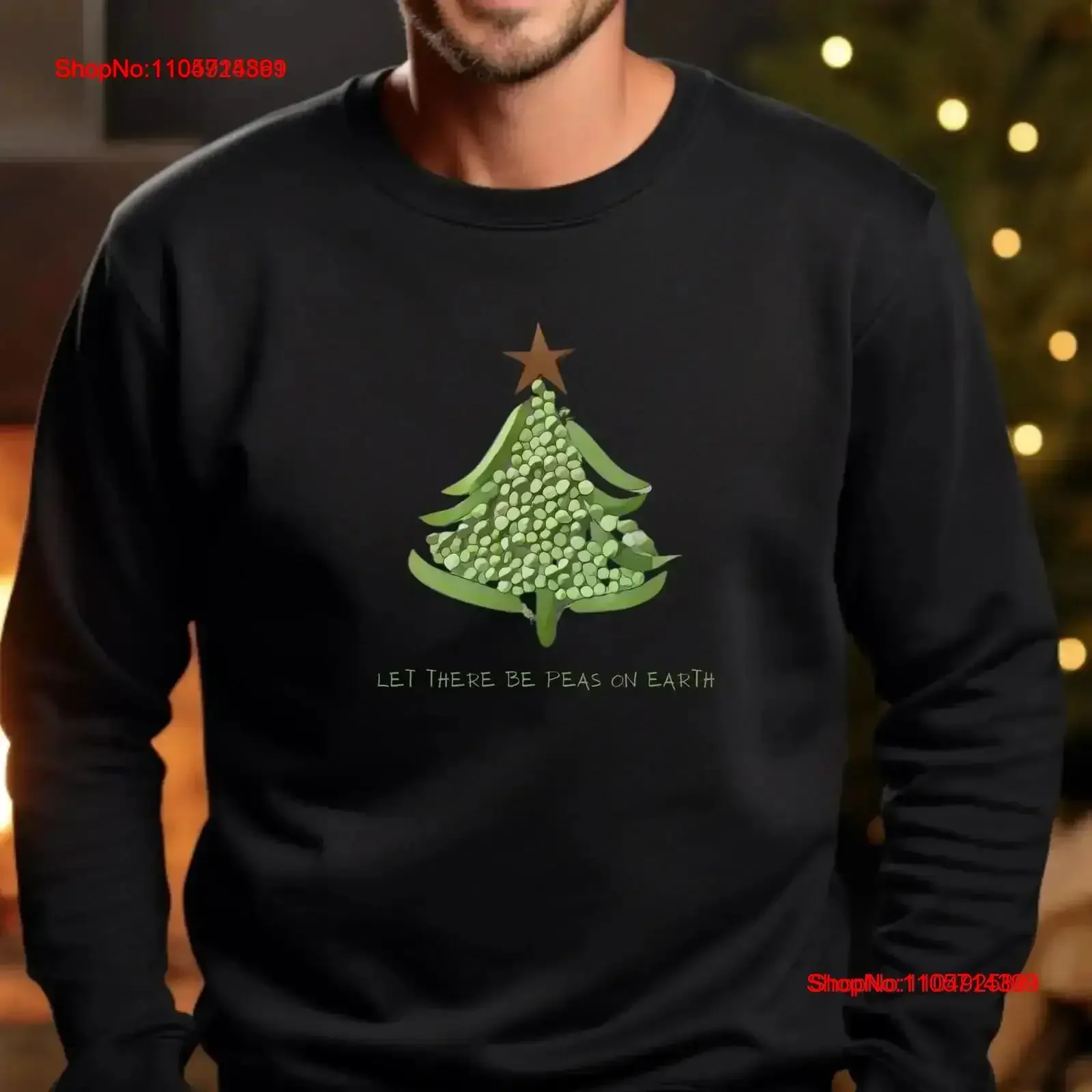 Hilarious Xmas Vegetable T Shirt s for Grandparents Holiday Fun Christmas Pun Let There Be Peas on Earth vintage Washed Soft
