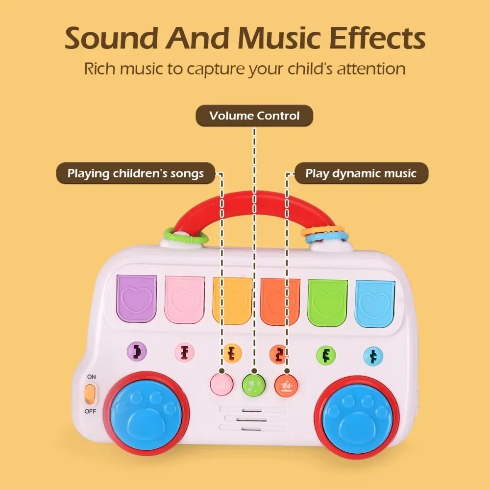 Engraçado aprendizagem brinquedo educativo sensorial fino habilidade motora treinamento imprensa puxar clique animal botão do carro brinquedos educativos para infantil