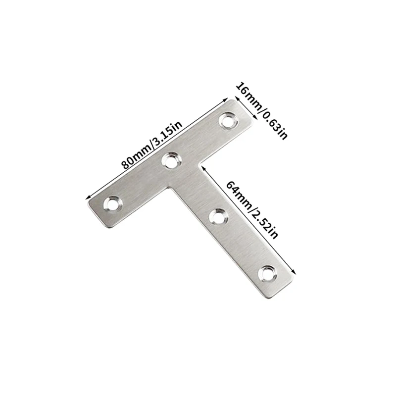 6/12/16/20pcs of thickened T-shaped corner code furniture fasteners, used for cabinets, chairs, tables, and stable furniture