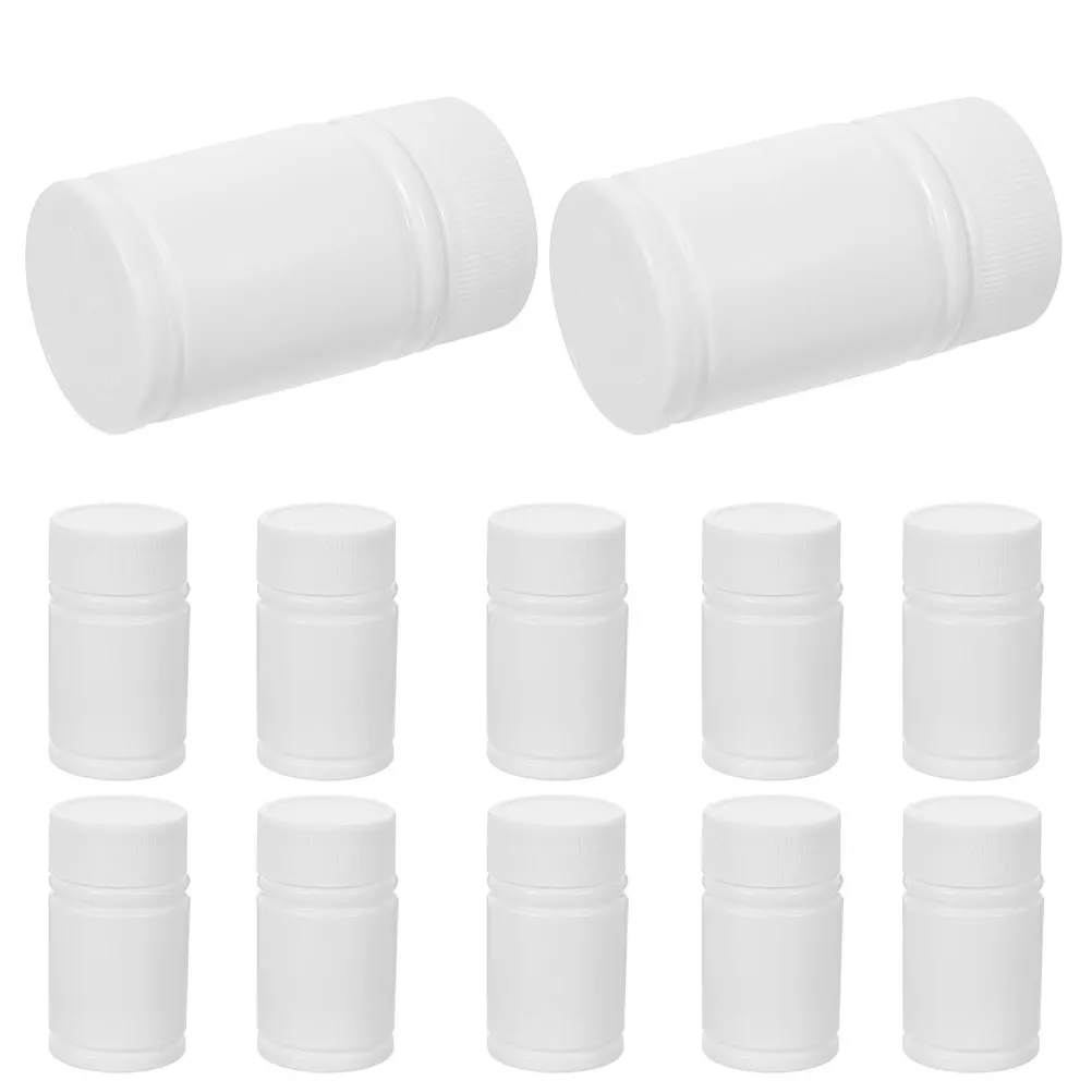 24Pcs Solid Bottle Portable Medicine Bottles Hdpe Sealing Performance Storage for Travel Medication Organizer 30Ml