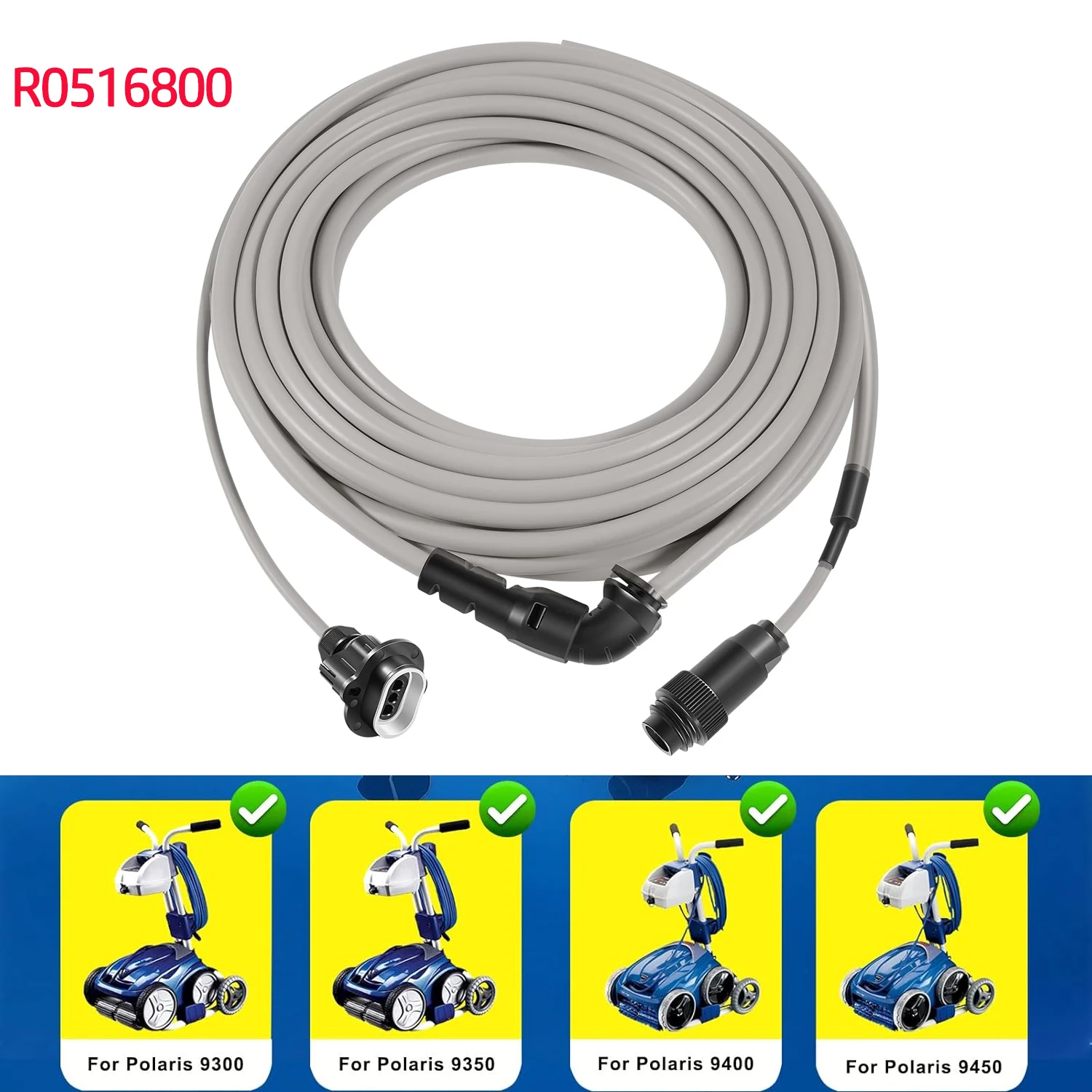 

R0516800 Pool Floating Cable for Polaris Sport Robotic Pool Cleaner 9300/9350/9400/9450, for Zodiac Robotic ,60FT (18M)