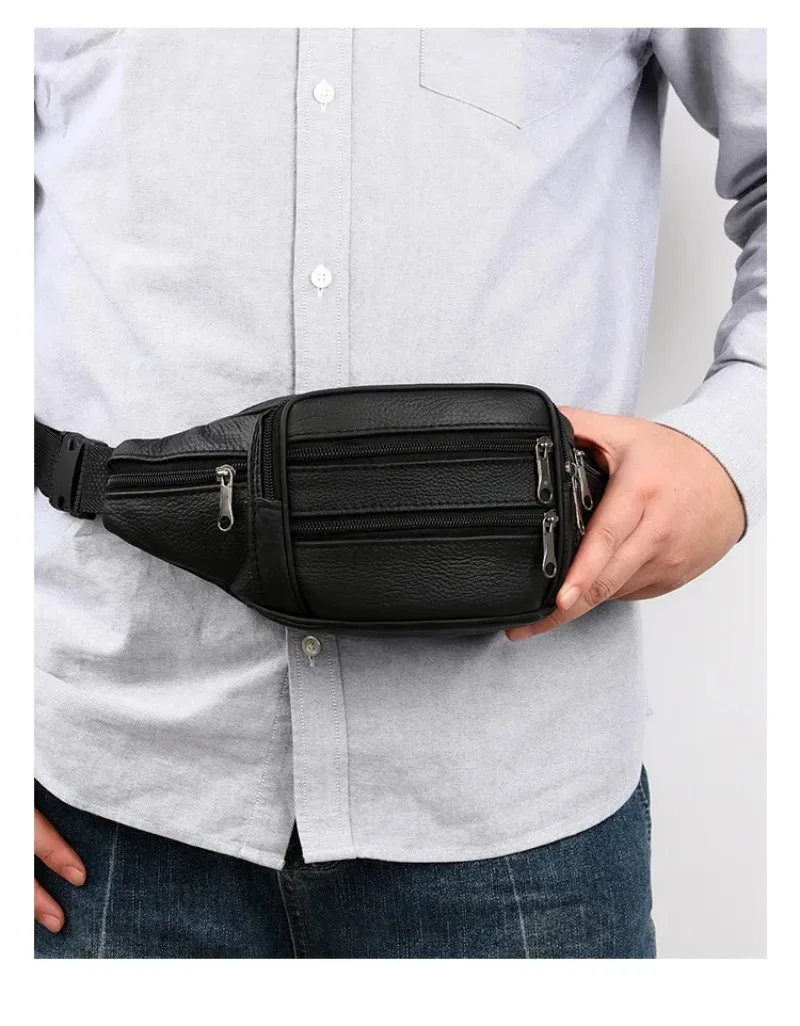 Umhängetasche Luxuriöses Design Langlebige Taschen Brusttasche Business Herren-Handtasche Schultertasche Herren Echtleder Brusttaschen – Detail 10