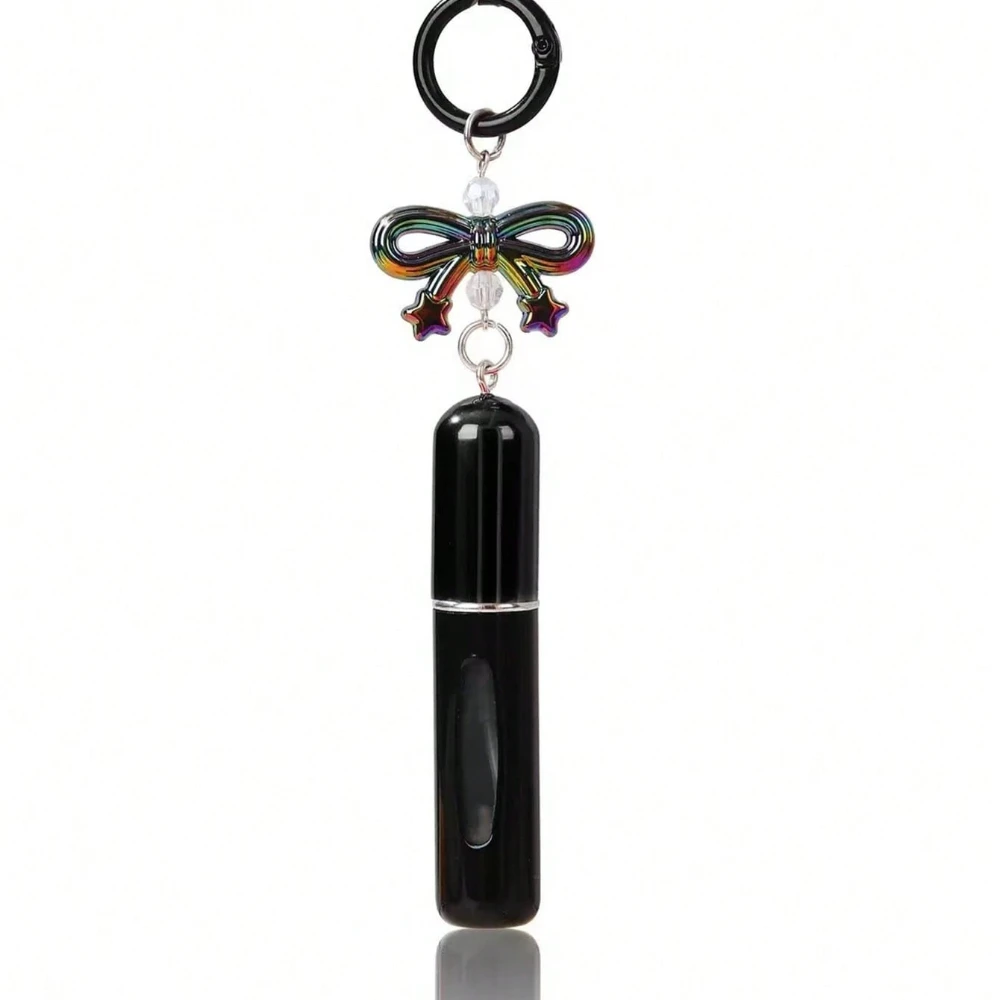 1PC Bow Bottle, Bag Hanging Keychain 5ml Travel Portable Bottom Perfume Filling Spray Bottle, Reusable Perfume Distribution Tool