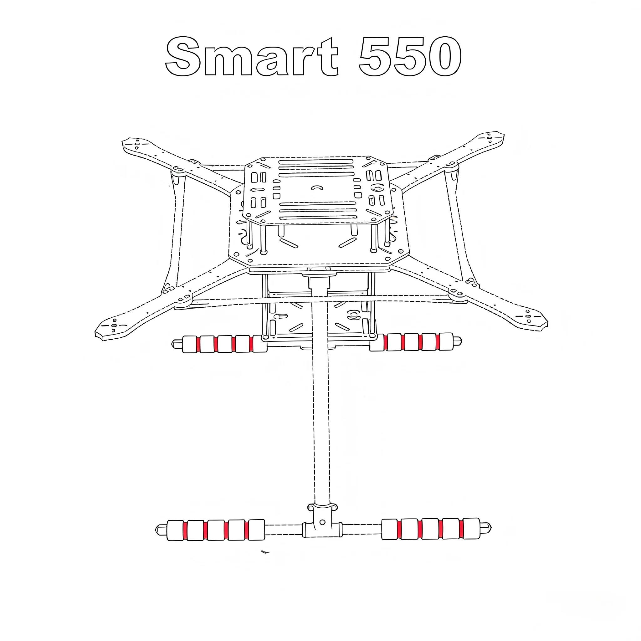 Happy ZD550 550mm Carbon fiber Drone Frame Happy Quad APM Ardupilot Quadrotor Rack Multicopter Multi-Rotor With Landing Gear
