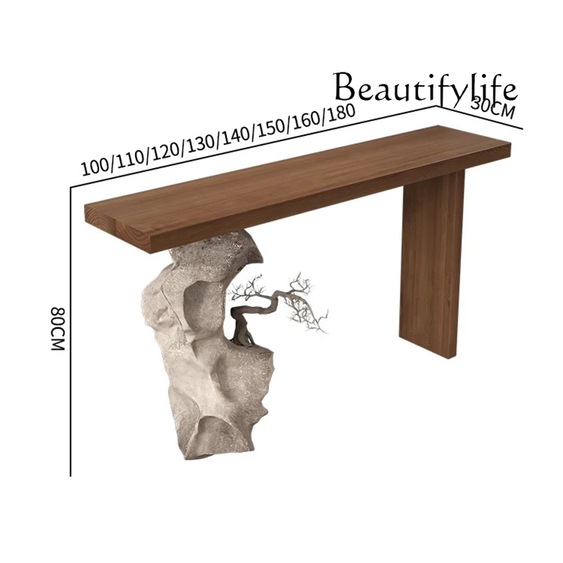 طاولة وحدة التحكم الأمريكية العتيقة تصميم وابي سابي طاولة وحدة التحكم الأنيقة في منتصف القرن مدخل الشرفة أثاث Stoliki Do Salonu