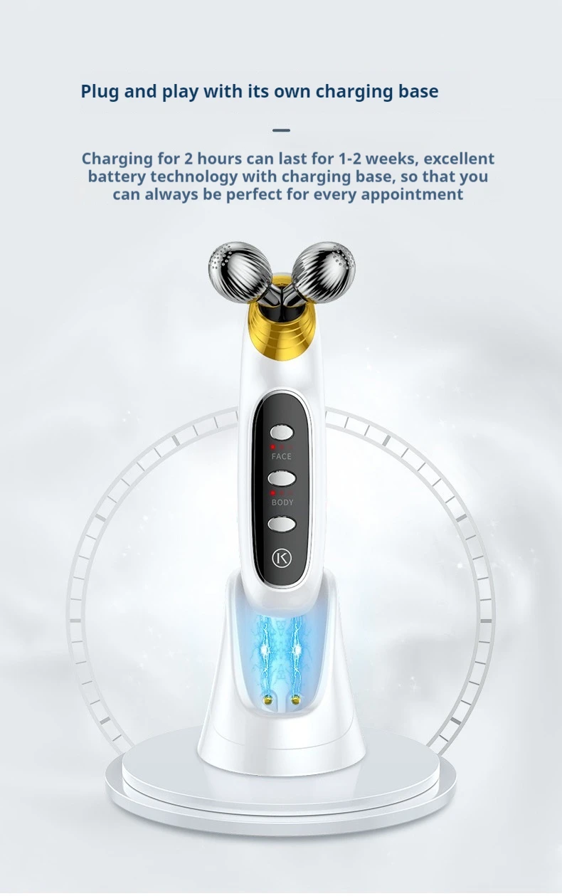 2025年新型ネックマイクロカレントVフェイスリフティング美容機器ローラーマッサージツール