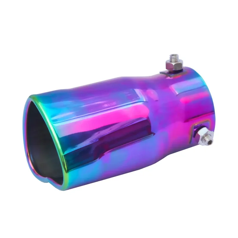 Universal Thickened Stainless Steel Colorful Heart-Shaped Car Exhaust Tip Muffler For Tailpipe Modified