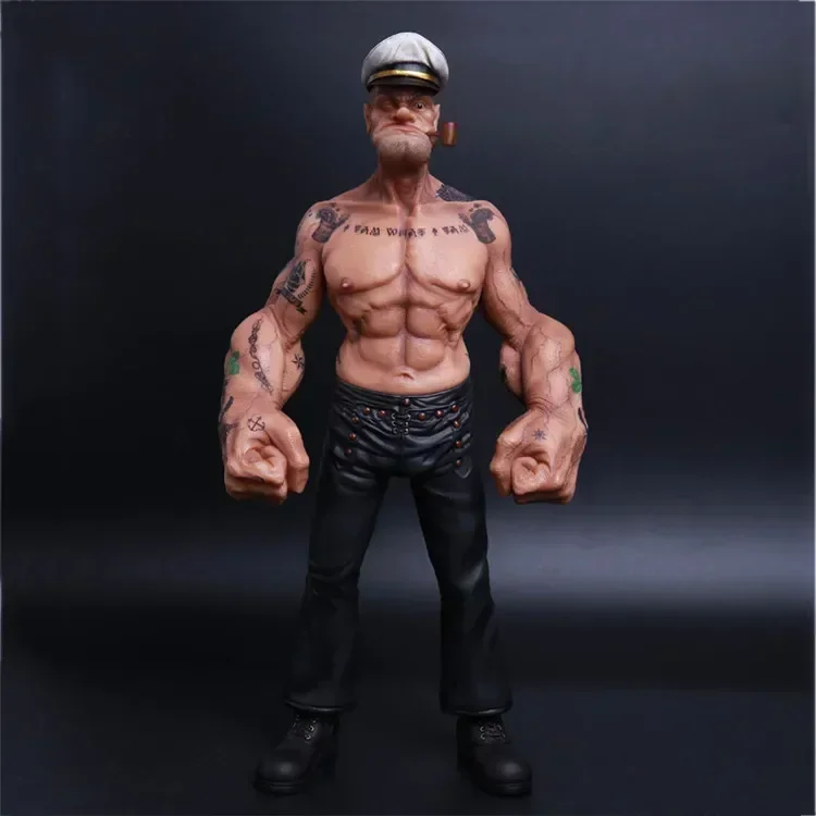 [Funny] Very cool 30cm Popeye the Sailor man action figure resin model statue toy Collection model child adult gift