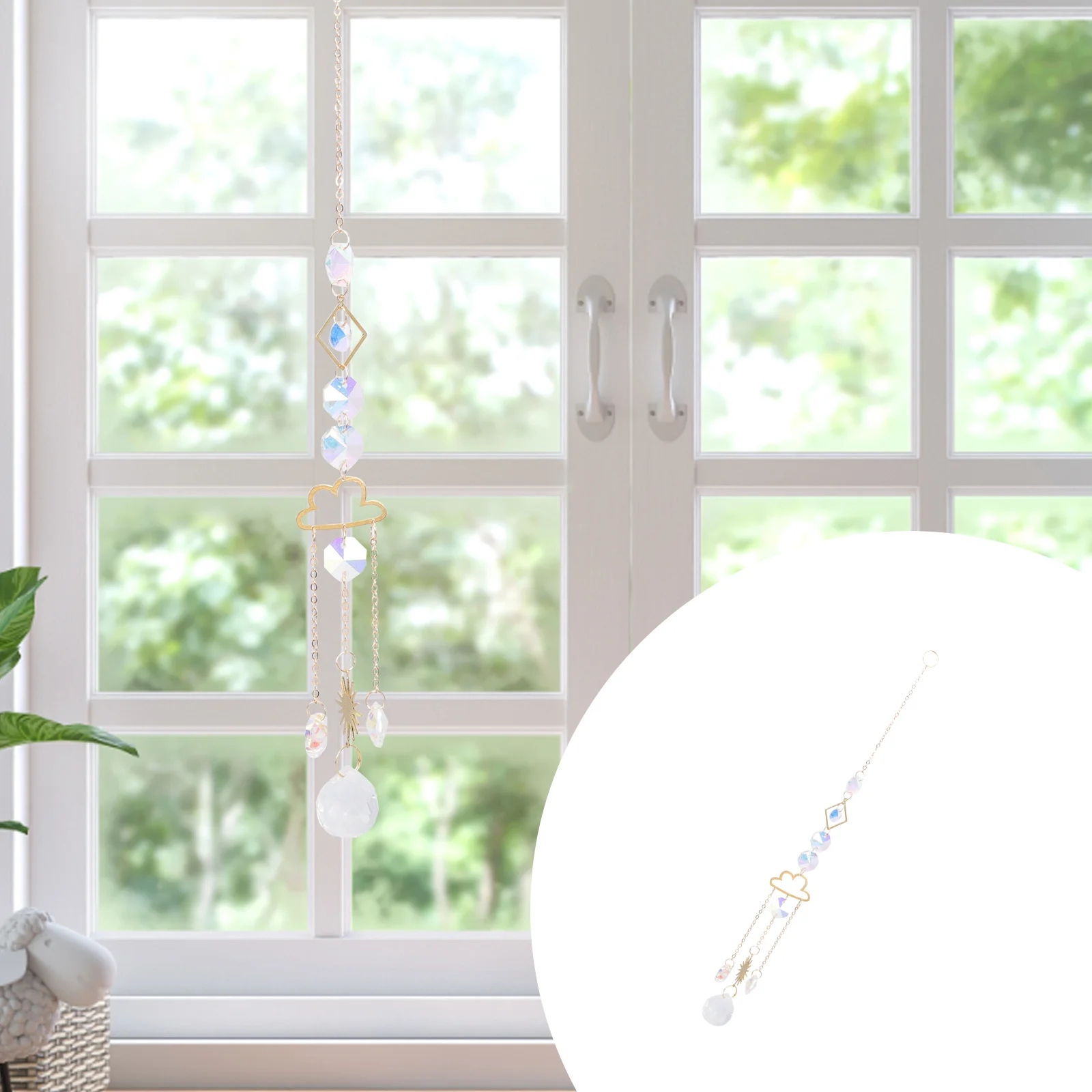 

Crystal Glass Sun Catcher Pendant Hanging Garden Ornament Window Decoration Home Party Hanging Decor Garden Suncatcher