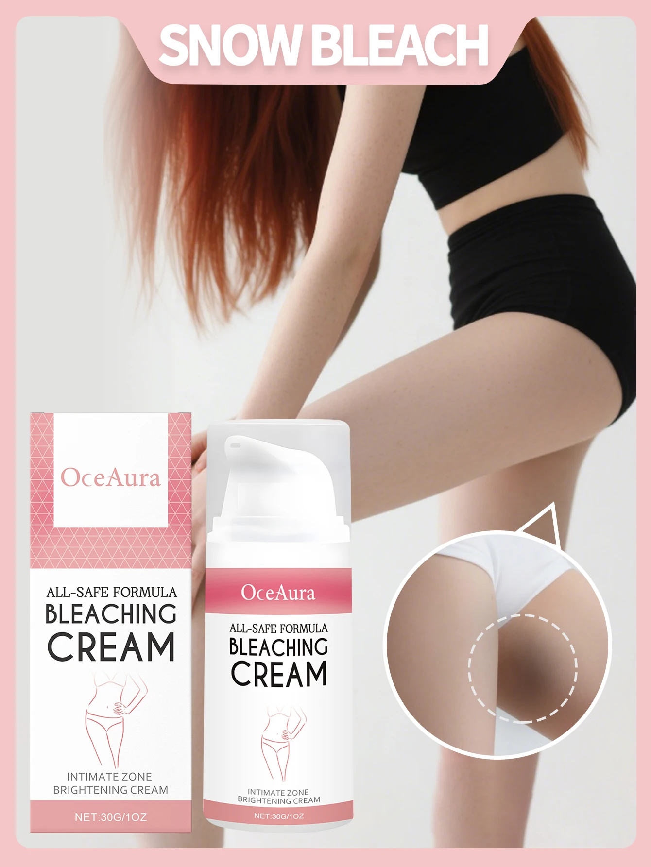 كريم تبييض الجزء الخاص 30 جرام، كريم تبييض تحت الإبط، يفتل تصبغ الجزء الخاص، مناسب لجميع أنواع البشرة