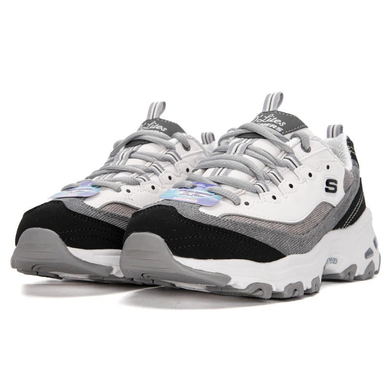 

Skechers Women's Shoes D'Lites 1.0 Series Casual Sports Shoes with Stylish Thick-Soled Dad Shoes 149906-Bkgy