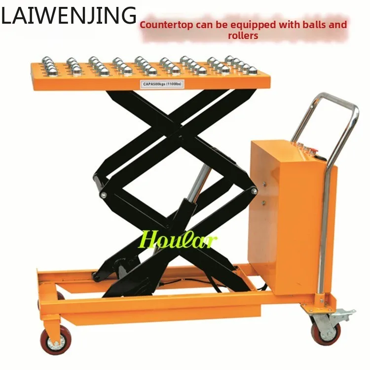 

MJY drum platform roller lifting hydraulic hand push platform forklift