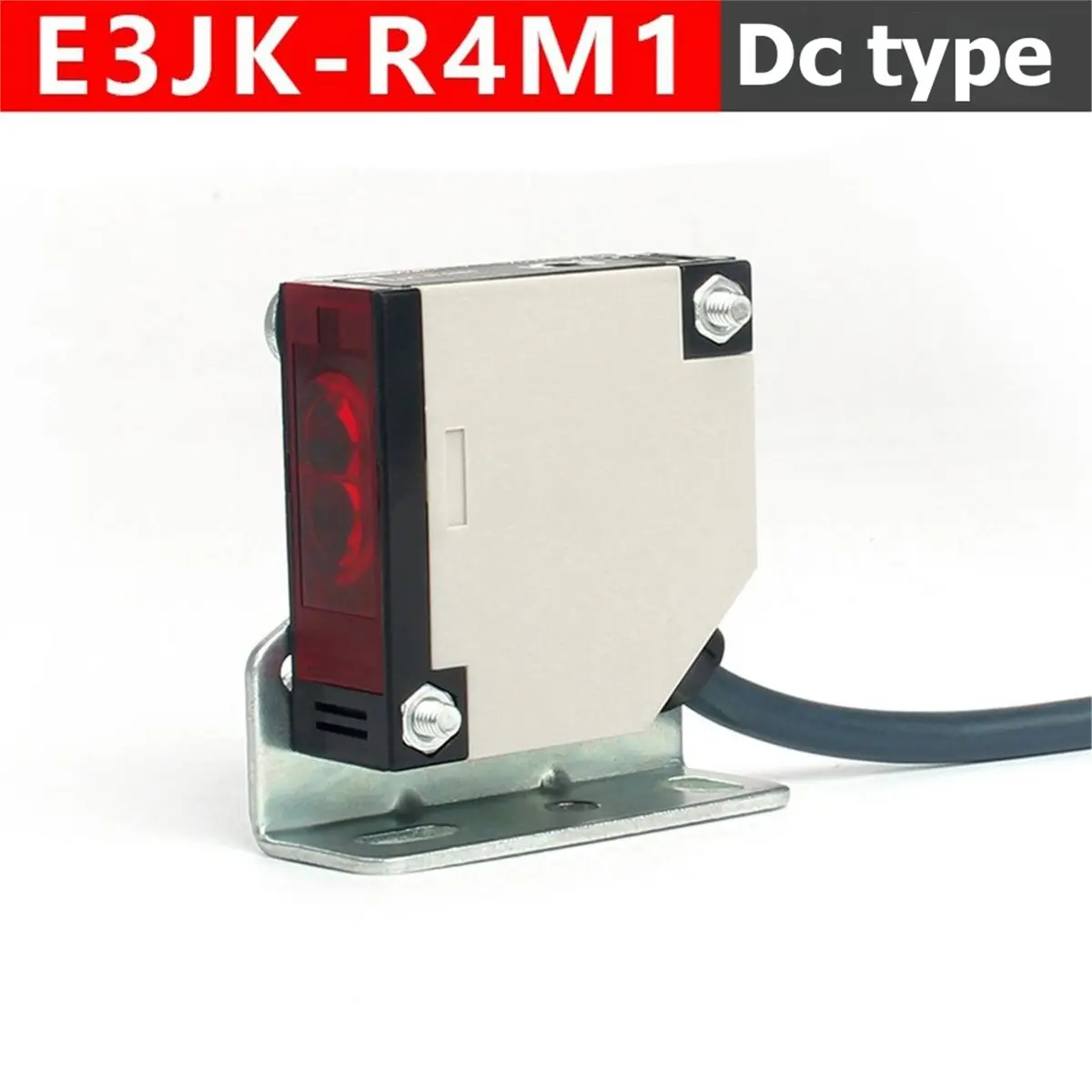 A72Z E3JK-R4M1 Reflective Square Photoelectric Switch Sensor 24V/220V Reflector Switch with Reflector Plate DC 24V