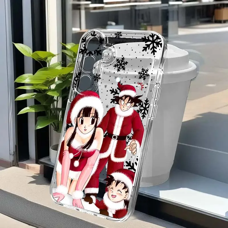 Dragon Ball Christmas Anime For Samsung Galaxy A73 A72 A71 A55 A54 A53 A52 A51 A33 A25 A22 A15 A14 A05 Transparent Phone Case