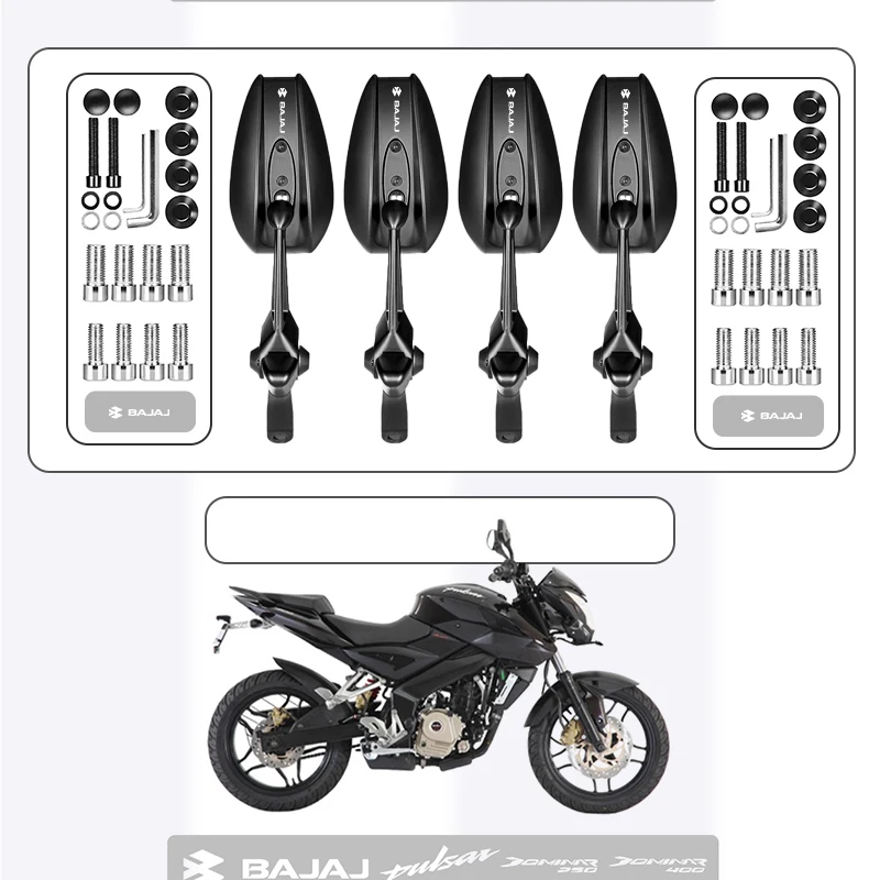 

Upgrade Rear View Motorcycle Rearview Mirrors Side Mirror For Bajaj Dominar 400 Dominar250 Pulsar Touring200 Pulsar Accessories