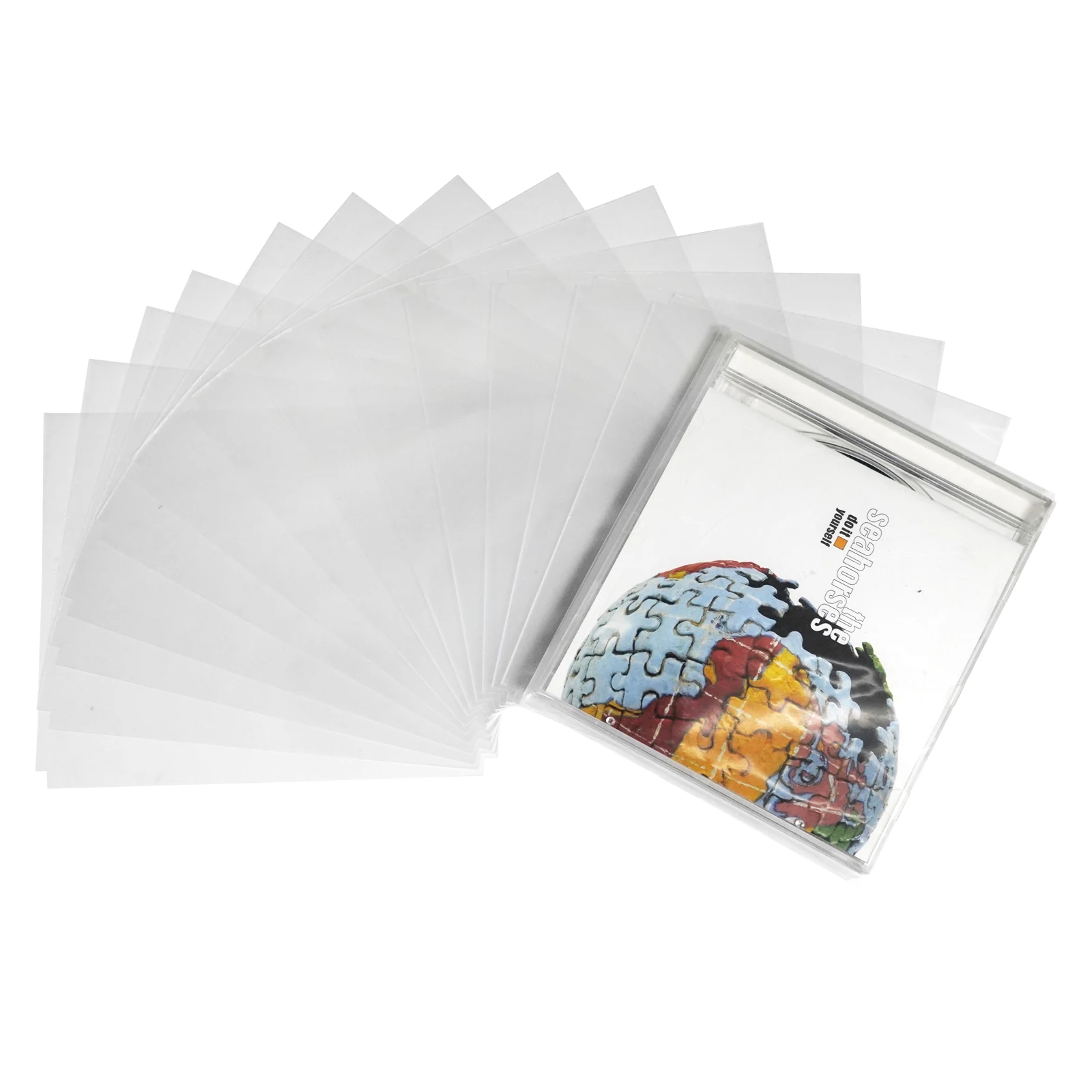 100 Clear Resealable 4 Mil CD Outer Sleeves for 5\'\' CD / 2 Discs Set Jewel Cases