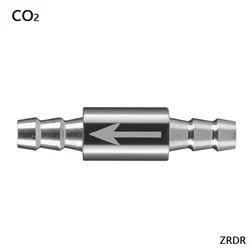 Aquarium CO2 Stainless Steel Check Valve for Diffuser to Prevent Gas Backflow, 4mm Inner Diameter Hose